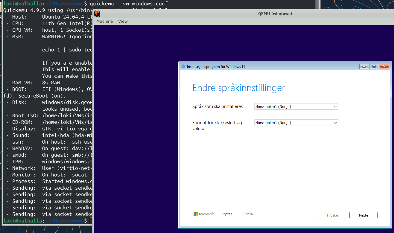 Windows 11 installation in process.